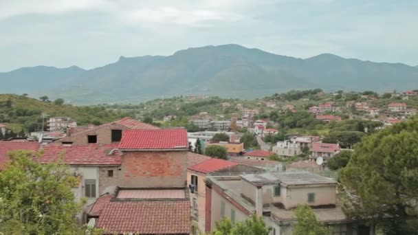 Panorama de la ciudad Minturno Italia — Vídeo de stock