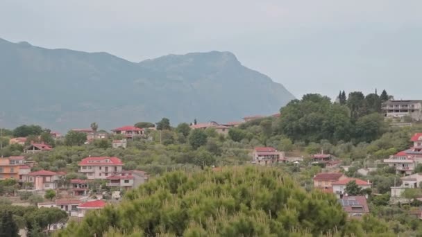 Panorama der stadt minturno italien — Stockvideo