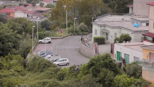 Panorama van de stad Minturno Italië — Stockvideo