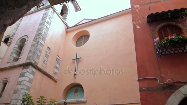 City Minturno Italy. A small church. — Stock Video