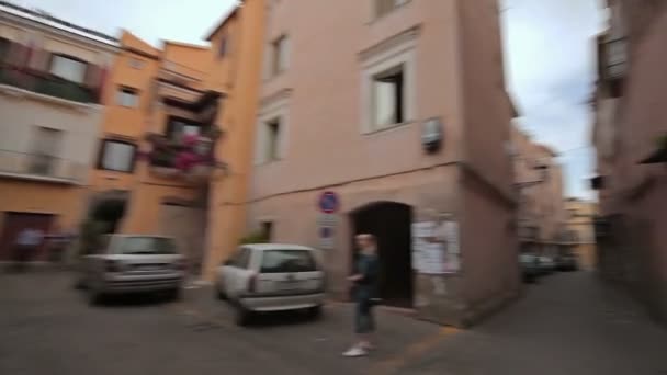 Paseo por la ciudad Iglesia de Minturno City — Vídeo de stock