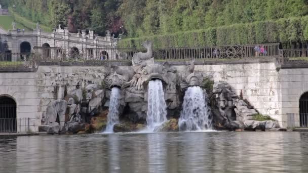 Della Reggia di Caserta. Fountain of Margarita. — стокове відео
