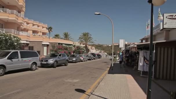 Een kleine provinciale stad aan de kust. Mallorca — Stockvideo