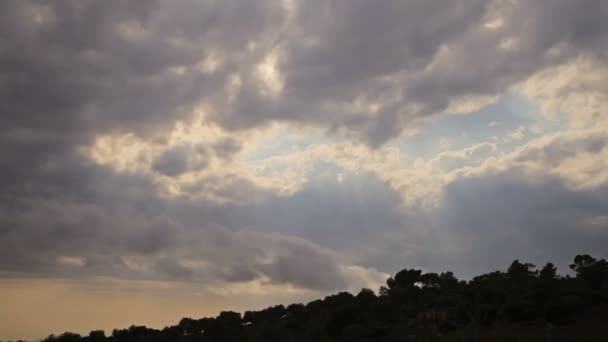 西班牙驻卡拉 Mendia 郊区的夜空 — 图库视频影像