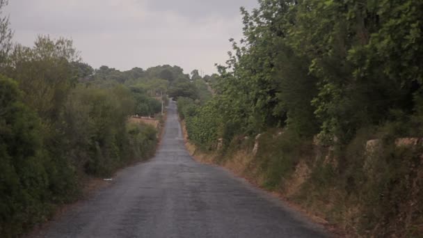 Fermes dans la banlieue de Cala Mendia Routes rurales entre fermes, champs et jardins . — Video
