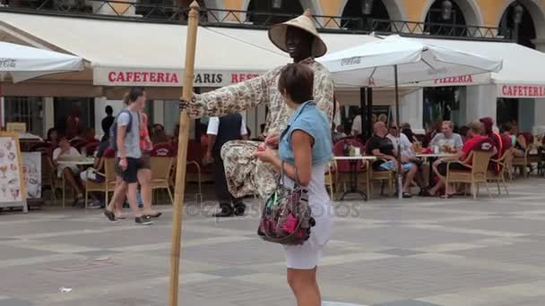 Palma de Mallorca, Flying yogi — Stok video