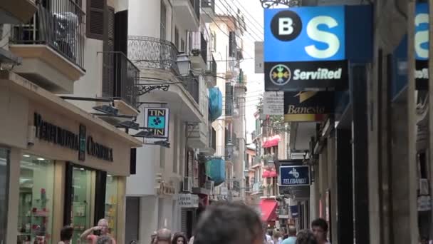 Palma de Mallorca, Shopping street — Αρχείο Βίντεο