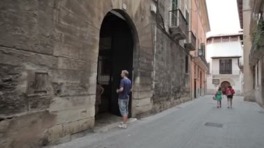 Sokak içinde tarihi kent merkezi Palma Mayorka