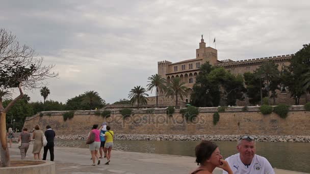 La Almudaina Palace Palma de Mallorca — Stok video