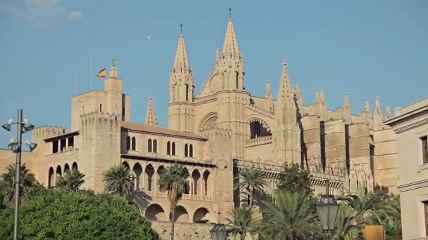 La Almudaina Palace Palma de Mallorca — Stok video