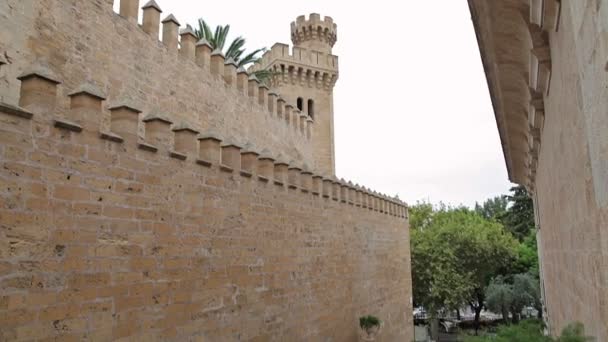Palacio de la Almudaina Palma de Mallorca — Vídeo de stock