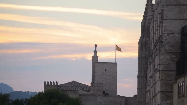 La Almudaina Palace Palma de Mallorca — Stok video