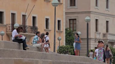 Yürüyüş ve turist tatil.