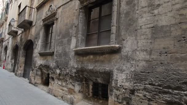 Street in the historic city center of Palma Majorca — Stock Video