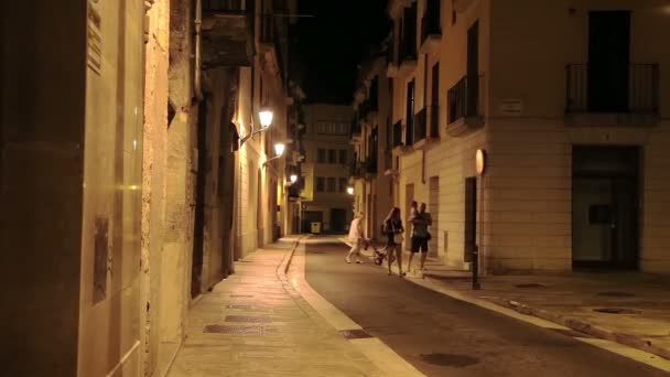 Calle en el centro histórico de Palma Mallorca — Vídeo de stock