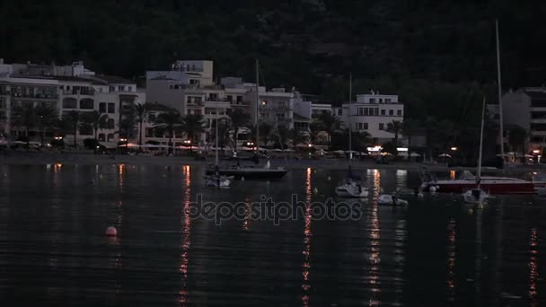 Resort town Port de Soller — Stock Video