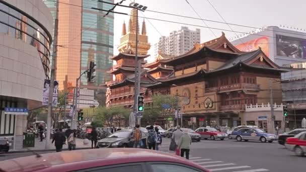 Chinese stad van Shanghai. — Stockvideo