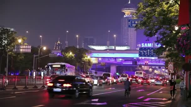 Chinese city of Shanghai. — Stock Video