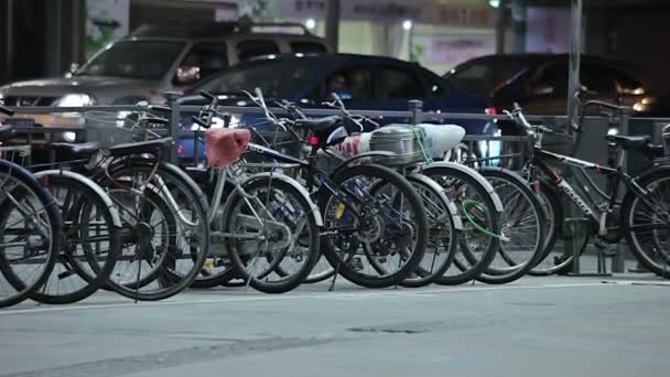 Πάρκινγκ για ποδήλατα της Σαγκάης. — Αρχείο Βίντεο
