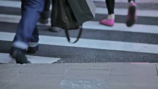 Evening streets of Shanghai. — Stock Video