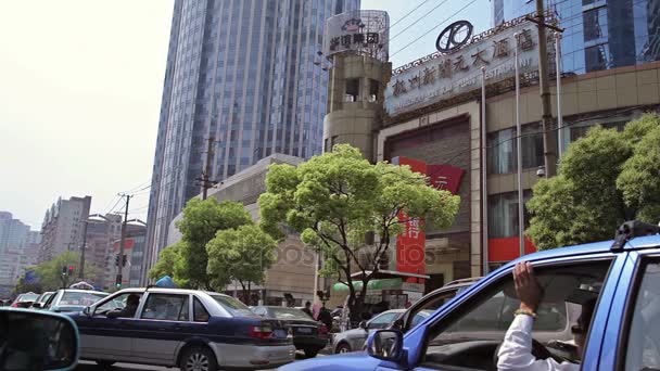 Chinese city of Shanghai. — Stock Video