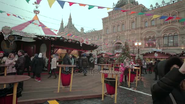 Christmas and New Year in Moscow — Stock Video