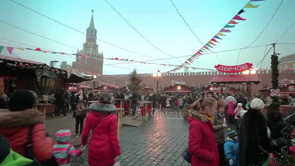 Natal dan Tahun Baru di Moskow — Stok Video