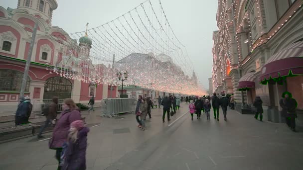 Navidad y Año Nuevo en Moscú — Vídeos de Stock