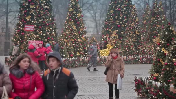 Natale e Capodanno a Mosca — Video Stock