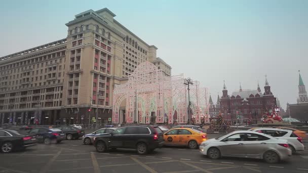 Різдво і новий рік у Москві — стокове відео