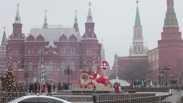 莫斯科的圣诞节和新年 — 图库视频影像