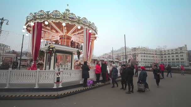 Christmas and New Year in Moscow — Stock Video