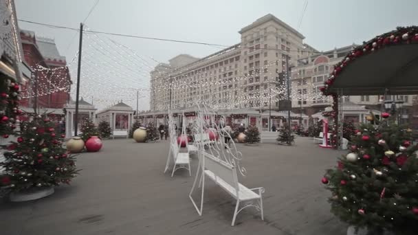 Vánoce a nový rok v Moskvě — Stock video