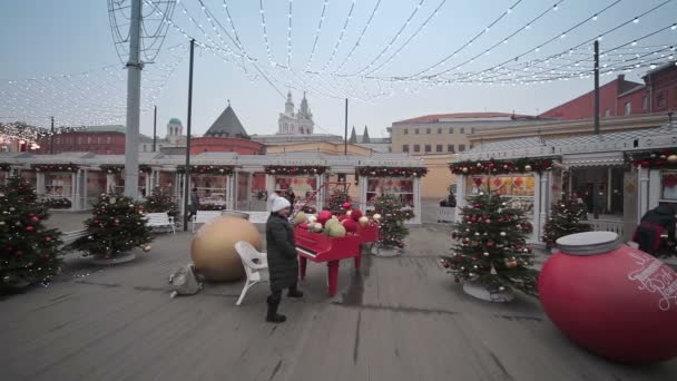 Natal e Ano Novo em Moscou — Vídeo de Stock