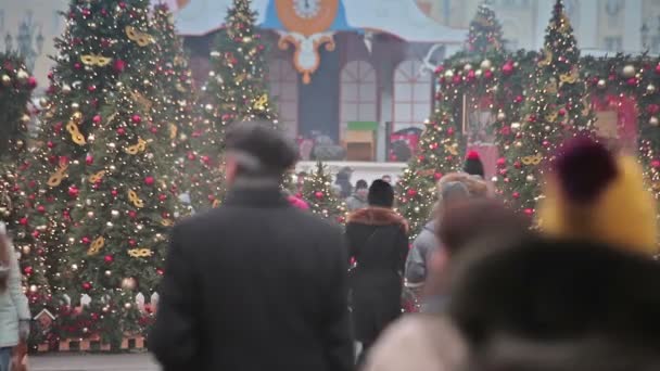 Weihnachten und Neujahr in Moskau — Stockvideo