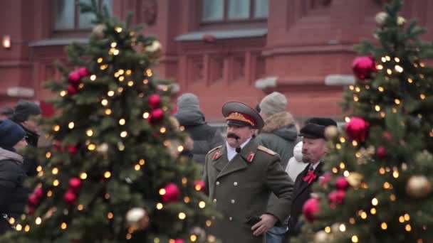 Weihnachten und Neujahr in Moskau — Stockvideo