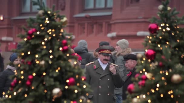 Різдво і новий рік у Москві — стокове відео