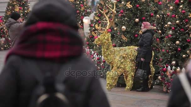 Natal e Ano Novo em Moscou — Vídeo de Stock