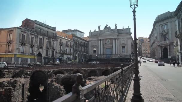Catania 27 July 17 Sicilia island, Italia — Stock Footage Catania 27 July 17 Sicilia island, Italia Royalty Free Stock Video