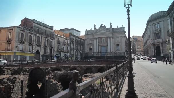 Catania 27 julho 17 Sicilia ilha, Itália — Vídeo de Stock