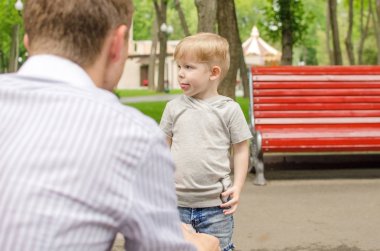 pamuk şeker babası ile erkek bebek