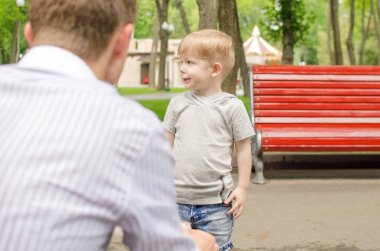 pamuk şeker babası ile erkek bebek