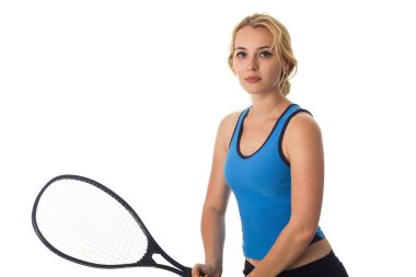 Tenis raketi olan kadın