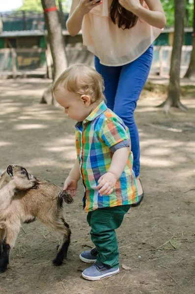 Genç anne küçük çocuğuyla birlikte yürüyor