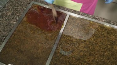 Karamel tatlılar ve şeker, reçel karıştırma üretimi