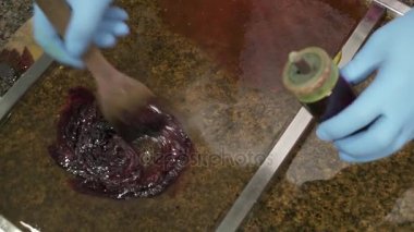 Karamel tatlılar ve ekleme ve reçel karıştırma şeker üretimi