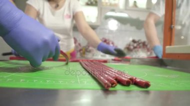 Karamel tatlılar ve şekerler ürpertici şeker üretimi