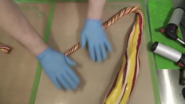 Karamel tatlılar ve şekerler, makinfg multicolorful lolipop imalatı