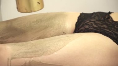 Bacaklar balmumu closeup şal terapi