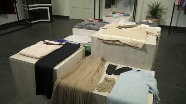 Interior de la boutique sin personas — Vídeos de Stock